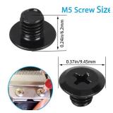 M5 Phillips Chamfering Screws fit Wahl Electric Hair Clipper Blade Screws 808 Blade Accessories Hair Cutter for Wahl 8148 Electric Hair Clipper Head (4 Pcs Black) - Retail: $10