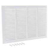 EZ-FLO 20 x 12 Inch (Duct Opening) Return Air Vent Cover for Wall or Ceiling, Solid Steel Return Air Grille, HVAC Vent Cover, White, Pkg Of 2. - Retail: $24