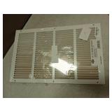 EZ-FLO 20 x 12 Inch (Duct Opening) Return Air Vent Cover for Wall or Ceiling, Solid Steel Return Air Grille, HVAC Vent Cover, White, Pkg Of 2. - Retail: $24