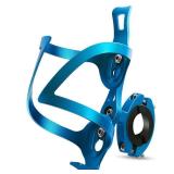 Bike Cup Holder, Bicycle 2-in-1 Bottle Bracket, Aluminum Alloy Water Bottle Cages, Universal Rotation Cup Drink Holders for Motorcycle, MTB, Wheelchair, Baby Stroller, Trolleys, Tools Free (Blue)