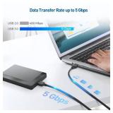 Cable Matters Long Micro USB 3.0 Cable - 15ft, External Hard Drive Cable, USBA to USB Micro B Cord, Compatible with Seagate, LaCie, Toshiba, Samsung, Western Digital/WD External Hard Drive, Black - Re