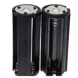 E-outstanding AAA Battery Holder 2PCS Black Cylindrical 3x1.5V AAA Plastic Battery Storage Adapter Case Box for Flashlight Lamp RC (Dia 0.85 inch) - Retail: $8