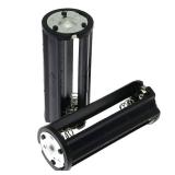 E-outstanding AAA Battery Holder 2PCS Black Cylindrical 3x1.5V AAA Plastic Battery Storage Adapter Case Box for Flashlight Lamp RC (Dia 0.85 inch) - Retail: $8