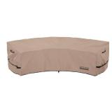 ULTCOVER Waterproof Patio Curved Sofa Sectional Cover for 3-4 Seaters Outdoor Furniture Couch 126"(Back Arc Length) x 82"(Front Arc Length) - Retail: $62