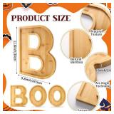 3 Pcs Boo Charcuterie Board - Large Wooden Cheese Platter 12"Lx10"W