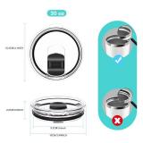 30 oz Tumbler Lid, Replacement Lids Compatible for YETI 30/32 oz Tumbler, 14 oz Mug and 35 oz Straw Mug, 2 Pack Travel Spill Proof Cup Lids Covers with Magnetic Slider Switch, BPA Free