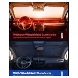 Lamicall Car Windshield Sunshade Umbrella - Foldable Car Windshield Sun Shade Cover, 5 Layers UV Block Coating, 52"x31" Front Window Heat Insulation Protection, for Auto Sedan, SUV Windshield
