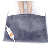 Gintao Electric Heated Foot Warmers for Men and Women,Foot Heating Pad Electric with Fast Heating Technology,Heating Pad Feet Warmer Auto Shut Off with 3 Temperature Setting,22×20 inches,Gray - Retai