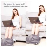 Gintao Electric Heated Foot Warmers for Men and Women,Foot Heating Pad Electric with Fast Heating Technology,Heating Pad Feet Warmer Auto Shut Off with 3 Temperature Setting,22×20 inches,Gray - Retai