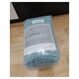 Danjor Linens Bed Sheet Set Cal King for Hot Sleepers, Hotel Premium Sheets with 4 Pillowcases, Lightweight Brushed Microfiber Deep Pockets, Breathable Cooling 6 Piece Bedding Sets, Spa Blue - Retail: