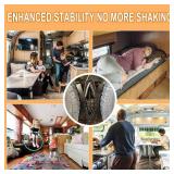 Wankic Camper Wheel Chock X Shaped RV Chocks Stabilizer for Travel Trailer,Anti-Move Tire Wheel Chock with Accessories-Pair - Retail: $40