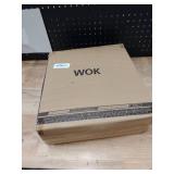 Todlabe Carbon Steel Wok - Including Glass Cover and Silicone Spatula, 13-Inch Woks and Stir-Fry Pans for Induction, Electric, Gas Stoves - Retail: $36