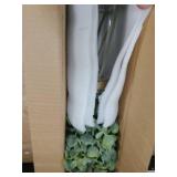 Zheart Fake Eucalyptus Stems in Glass Vase with Faux Water,14\ Artificial Plants Eucalyptus Leaves for Shelf Desk Bathroom Farmhouse Room Coffee Table Home Decor (Sage Green) - Retail: $19in