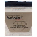 Beinilai Collapsible Foot Spa,Foot Bath with Heat and Massage and Bubble Jets,Foot Soak Tub with Six Non Motorized Rollers,Acupressure Massage Points,Red Light and Removable Pumice Stone - Retail: $40