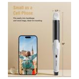 Europe Travel Curling Iron Mini: Dual Voltage Curling Iron for Traveling - Mini Travel Curling Irons 1 Inch with US Plug,Black 450? for ThickCoarse Short Hair - Retail: $60