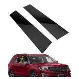B Pillar Trim Molding, 926-448 926-449, Compatible with 2011-2016 Ford Explorer, Front Door Diver and Paseenger Side, BB5Z-7820555-BB BB5Z-7820554-AB BB5Z7820554AC, Without Keypad, Door Applique Panel