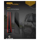 B Pillar Trim Molding, 926-448 926-449, Compatible with 2011-2016 Ford Explorer, Front Door Diver and Paseenger Side, BB5Z-7820555-BB BB5Z-7820554-AB BB5Z7820554AC, Without Keypad, Door Applique Panel