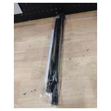 Black Spring Tension Curtain Rod 28-52 Inches, 78\ Diameter Adjustable Shower Curtain Rod No Drill, Anti-slip Heavy Duty Spring Curtain Rod for Windows Bathroom Kitchen Closet Doorway - Retail: $13in