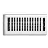Sierra Grates 4\ x 10\in Contemporary Design Steel Floor Register in Glacier White Finish for Floor l- Decorative Air Vent Covers- Floor Register 4 x 10 - Retail: $21in