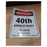 WERNNSAI 40th Birthday Decorations - 9 Pcs 40 Birthday Decorations for Men, 40 Year Old Decorations Signs Table Centerpieces Funny Picture Props, Women 40s Door Windows Wall Decor, Bday Party Garden B
