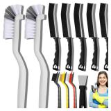 Dfacio 11Pcs Crevice Cleaning Brush Set, Hard Bristle Cleaning Supplies for Kitchen, Bathroom, Corner, Grout, Sink, Cup, Teapot, Bottle, Blender - Retail: $10