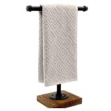YESSAP Hand Towel Holder, T-Shape Height 15ftft Black Hand Towel Holder Stand, Free Standing Hand Towel Stand for Bathroom Countertop - Retail: $22