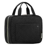 BAGSMART Large Toiletry Bag Travel Bag with Hanging Hook, Water-resistant Makeup Cosmetic Bag Travel Organizer for Accessories, Shampoo, Full Sized Container, Toiletries - Retail: $18