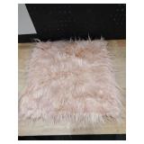 Pink fuzzy pillow case approximately 18x19 in and a two pack -