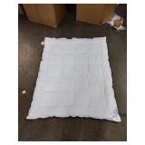 Small white baby blanket approximately 3 ft by 2 ft -