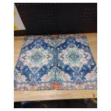 Boho Pillow Covers, 2 pack, Blue and Teal Ethnic Design approximately 20x11 in -