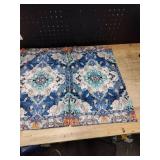 Boho Pillow Covers, 2 pack, Blue and Teal Ethnic Design approximately 20x11 in -