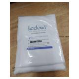 Lecloud Bessie White Curtains 45 Inch Length 2 Panels, Faux Linen Light Filtering Window Curtains Rod Pocket, Farmhouse Small Curtain Drapes for Bedroom Living Room, Each 30 W x 45 L - Retail: $10