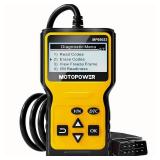 MOTOPOWER MP69033 Car OBD2 Scanner Code Reader Engine Fault Scanner CAN Diagnostic Scan Tool for All OBD II Protocol Cars Since 1996, Yellow - Retail: $17