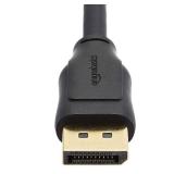 Amazon Basics DisplayPort 1.4 Cable, 32.4Gbps High-Speed, 8K@60Hz, 4K@120Hz, Dynamic HDR and 3D, Gold-Plated Plugs, 3 Foot, Black - Retail: $7