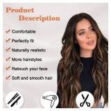 NAYOO 26 Inch Long Curly Middle Part Synthetic Heat Resistant Fiber Wig for Women - Daily Use Party Wig in Dark Brown - Retail: $30