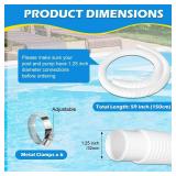 3 Pcs 1.25\ Pool Hose, 59\in Long Accessory Pool Pump Replacement Hoses, Compatible with All Above Ground Pool Filter Pumps that Use 1 14 Diameter Hoses - Retail: $81in