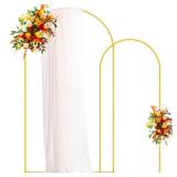 Putros Metal Arch Backdrop Stand Gold Wedding Arch Stand Set of 2 (7.2FT6FT) Square Arched Frame for Birthday Party Graduation Ceremony Decoration - Retail: $46