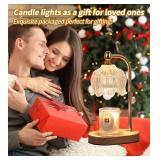 Candle Warmer Lamp with Timer and Dimmer,Electric Gold Light Gifts for Women Melt Wax Warmer Lamp with 2 Bulbs for Candle Jars House Warming New Home Decor Bedroom - Retail: $29