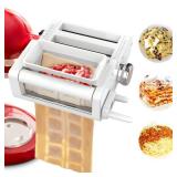 ANTREE 3-IN-1 Pasta Attachment and Ravioli Attachment for KitchenAid Stand Mixers, Pasta Maker Assecories included Pasta Sheet Roller, Spaghetti Cutter and Ravioli Maker Attachment - Retail: $85