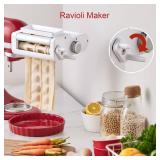 ANTREE 3-IN-1 Pasta Attachment and Ravioli Attachment for KitchenAid Stand Mixers, Pasta Maker Assecories included Pasta Sheet Roller, Spaghetti Cutter and Ravioli Maker Attachment - Retail: $85