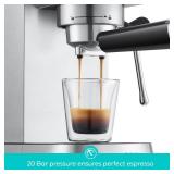 CASABREWS CM5418 Espresso Machine 20 Bar, Compact Espresso Maker with Steam Milk Frother, Stainless Steel Coffee Machine with 34oz Removable Water Tank for Cappuccino, Latte, Silver - Retail: $119