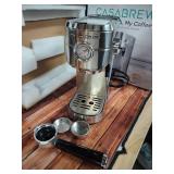 CASABREWS CM5418 Espresso Machine 20 Bar, Compact Espresso Maker with Steam Milk Frother, Stainless Steel Coffee Machine with 34oz Removable Water Tank for Cappuccino, Latte, Silver - Retail: $119