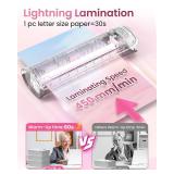 Laminator Machine Thermal Laminating Machine with Sheets 11x17 Personal Laminator for Teachers, 13 Inch Lamination Machine 60S Warm Up Office Presentation laminators, A3 Portable Paper Laminate Kit - 