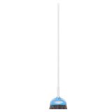 Amazon Basics Dustpan Broom Set with Easy Assembly and Long Handle, Blue and White - Retail: $13