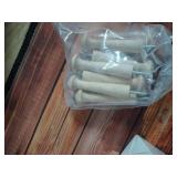 10 Pieces Wooden Shaker Peg Screw-on Pegs 3.62 Inch Long Unfinished Wood Shaker Racks for Hanging Clothes Hats Towel and More DIY Paint Color (Wood Color) - Retail: $10