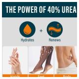 NUVADERMIS Urea Cream 40 Percent for Feet - 40percent Urea Foot Repair Lotion - Maximum Strength For Dry Cracked Heels - 2percent Salicylic Acid, Shea Butter, Tea Tree Oil, Vitamin E - 14 oz Jar Large