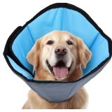 ipetstation Dog Cone Collar for Dogs After Surgery Extra Long, Adjustable Comfy Dog Elizabethan Pet Collar Cone for Large Dogs Anti-Lick Protective Wound - Retail: $23
