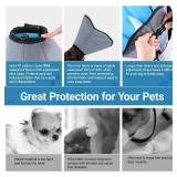 ipetstation Dog Cone Collar for Dogs After Surgery Extra Long, Adjustable Comfy Dog Elizabethan Pet Collar Cone for Large Dogs Anti-Lick Protective Wound - Retail: $23