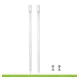 Kichwit 14\ Long Metal Yard Stakes, Aluminum Alloy, for Lightweight Yard Signs Only - Retail: $7in