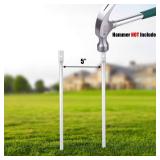 Kichwit 14\ Long Metal Yard Stakes, Aluminum Alloy, for Lightweight Yard Signs Only - Retail: $7in